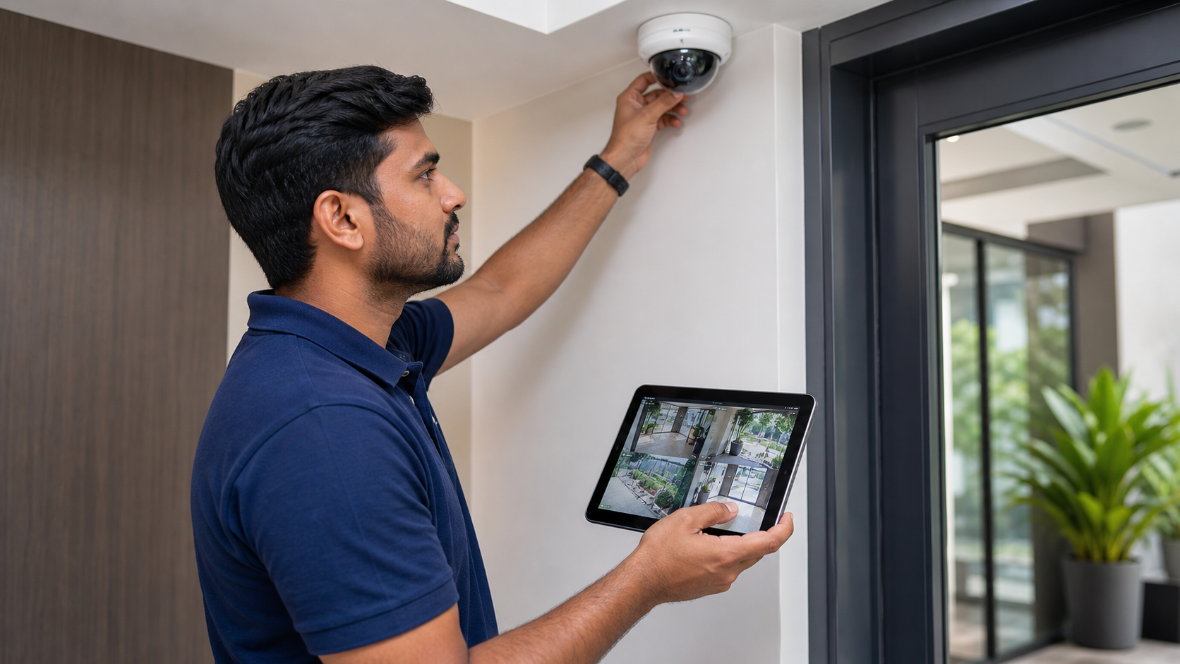 CCTV camera positioning and coverage checking