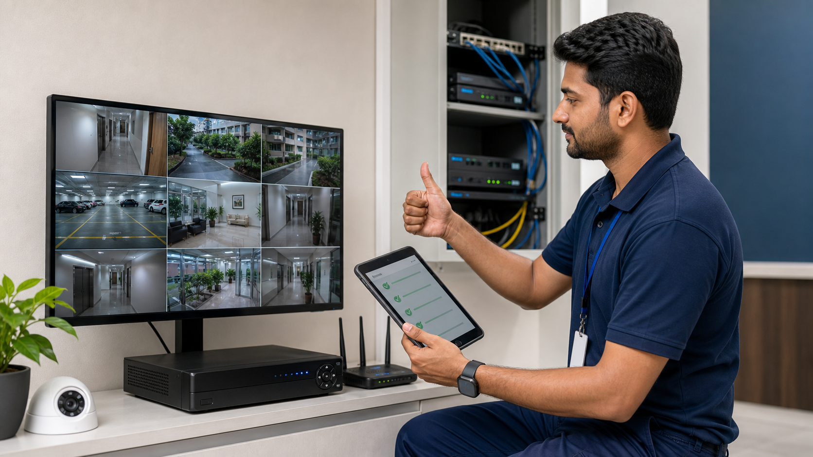Complete CCTV system checking