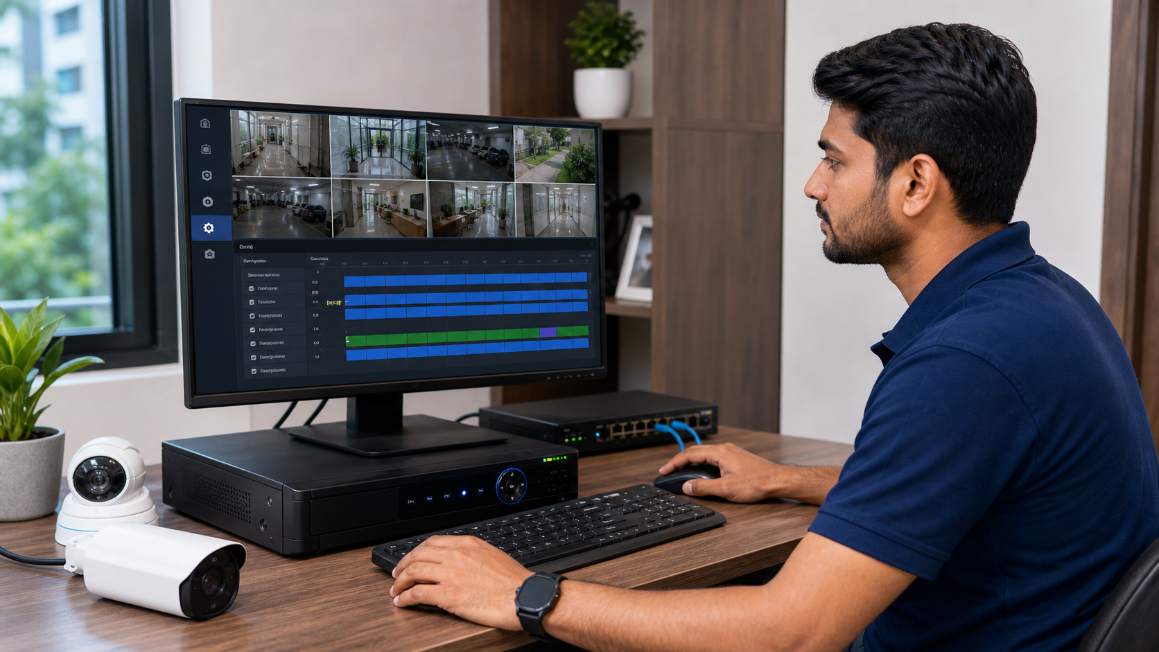 CCTV recording schedule setup