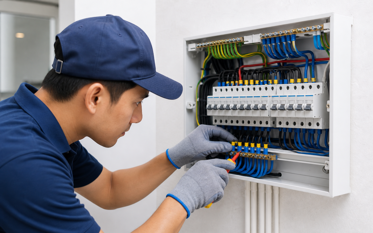 Clean cable termination inside DB box