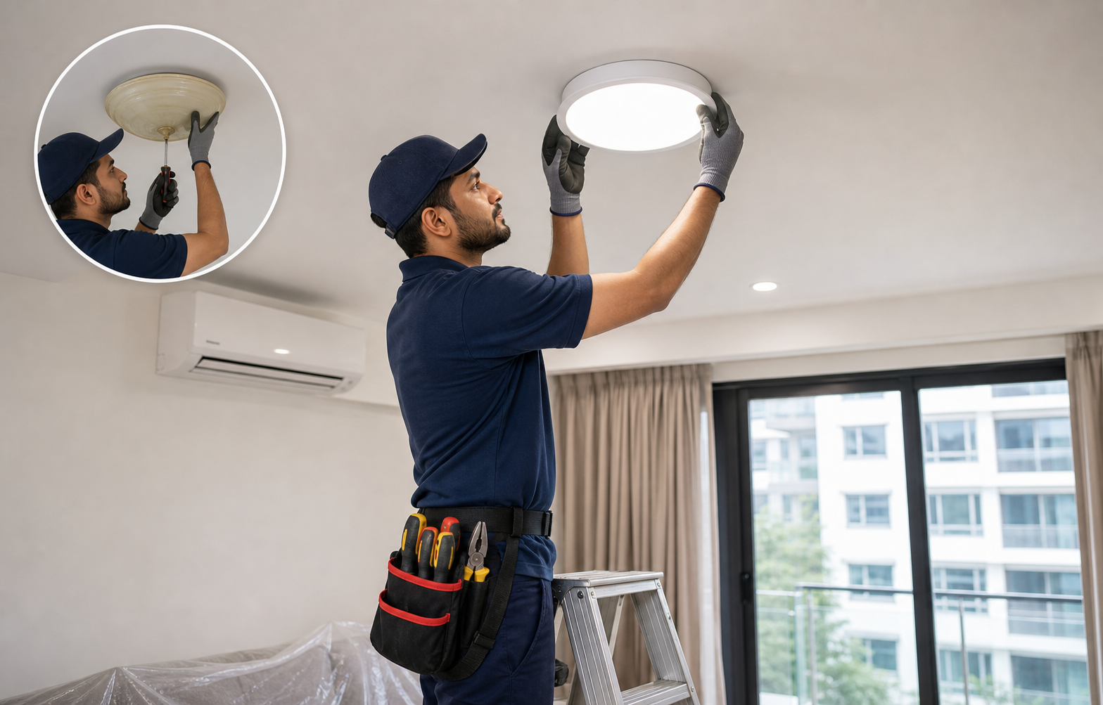 Light replacement and final safety check