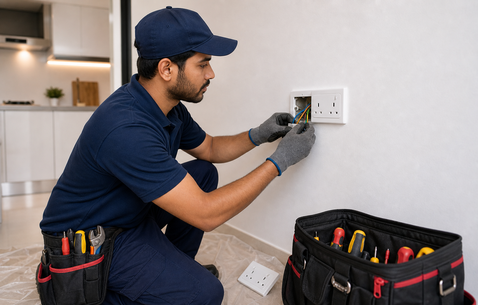 Double power point installation