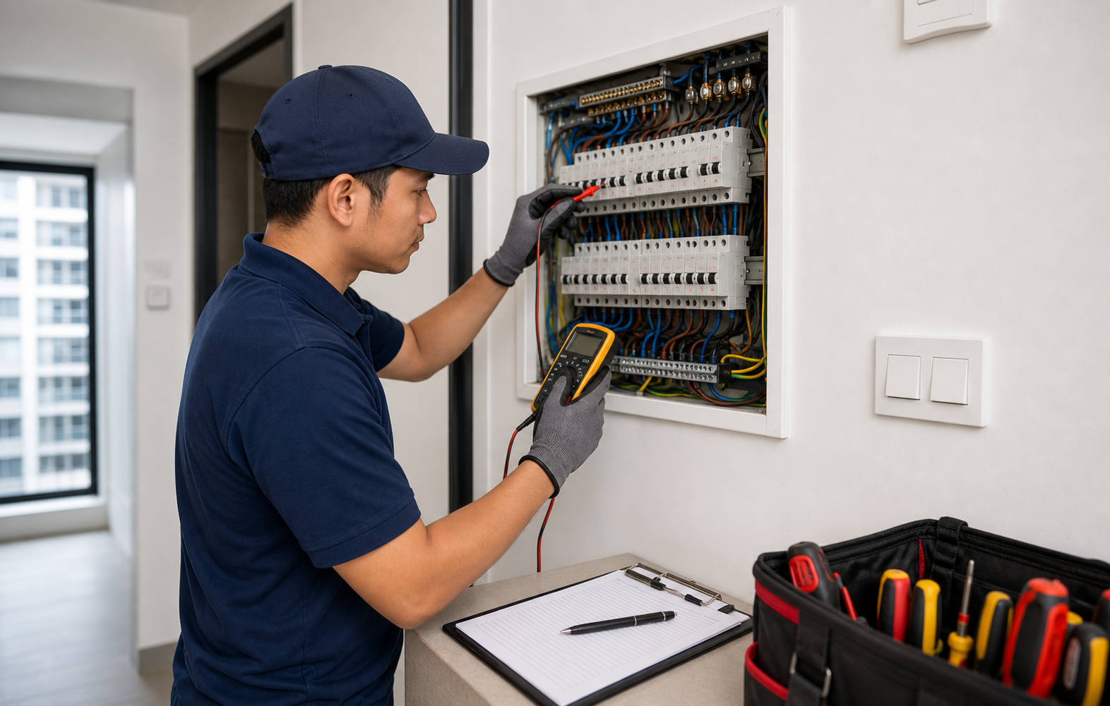 Power trip checking with diagnostic tester