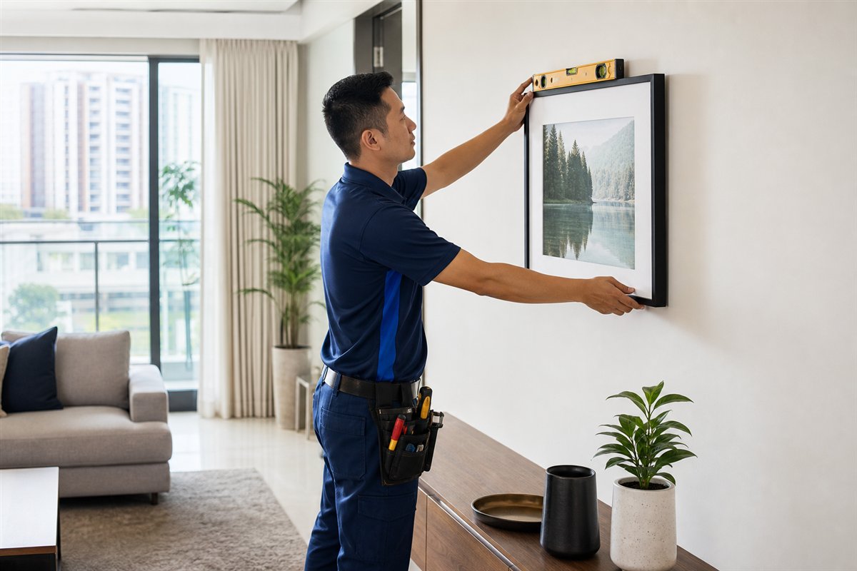 Picture frame hanging
