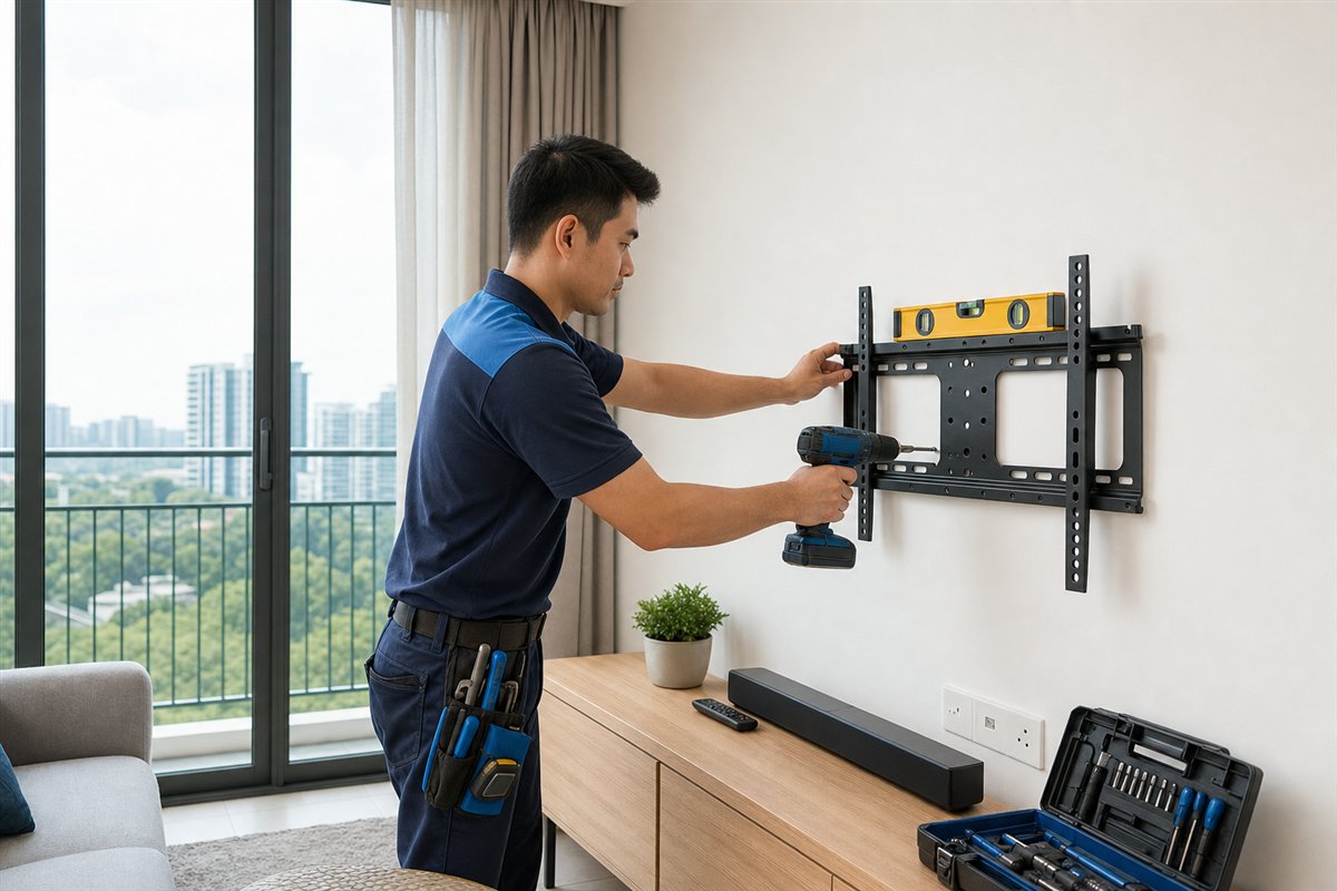 TV bracket installation