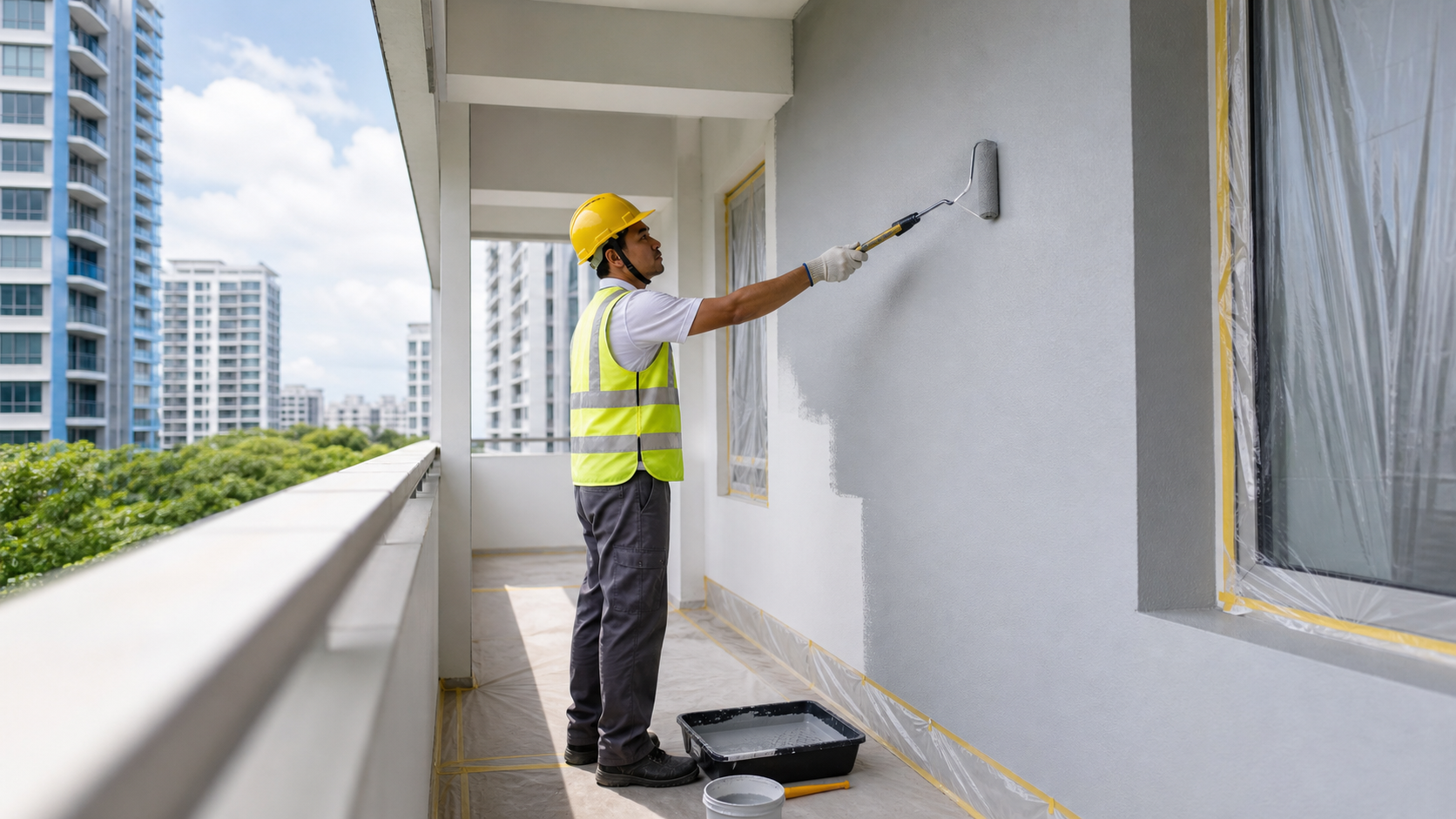 Weather resistant exterior coating application